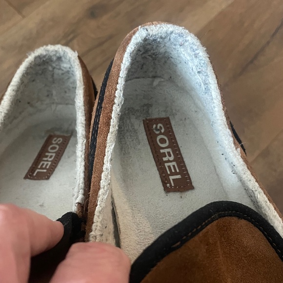 Sorel Men’s Dude Moc Tan Suede Slipper Size 7.5 - Picture 11 of 14
